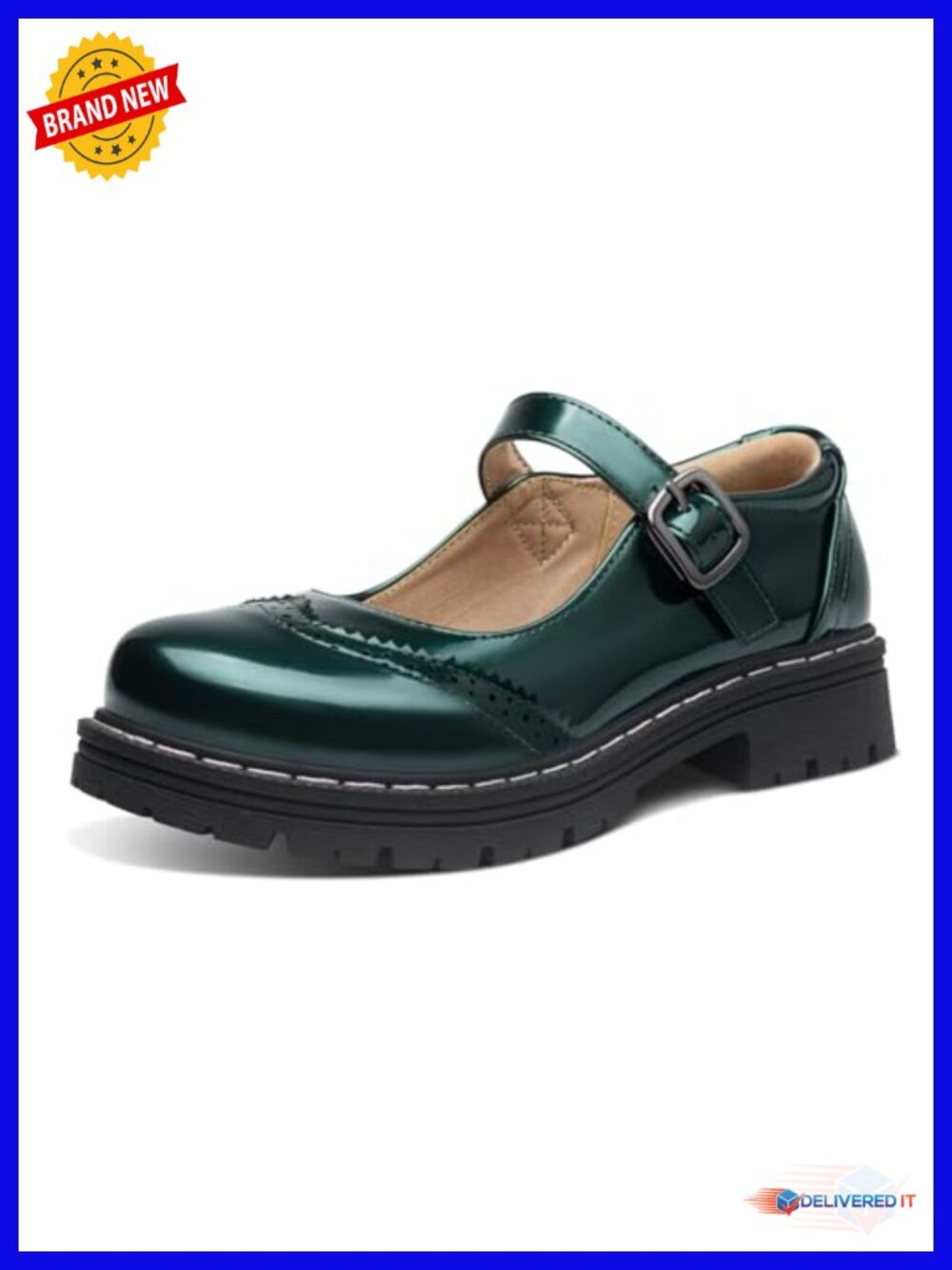Gothic Oxford Shoes with Ankle Tie, Round Toe - Platform Heel